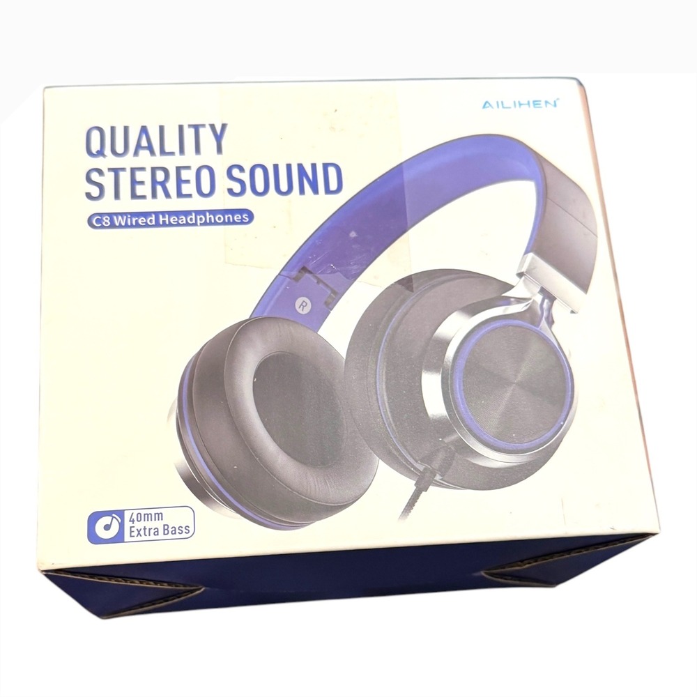 Ailihen C8‎ Wired Headphones Quality Stereo Sound 40mm Extra Bass